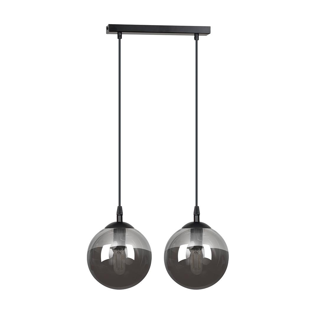 Podwjna klasyczna lampa do salonu 40W czarny/grafit 712/2 COSMO 2