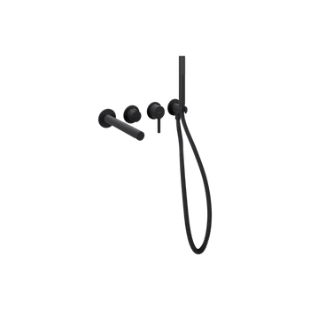 Pi Zestaw wannowo-prysznicowy podtynkowy, 2 funkcyjny, czarny mat