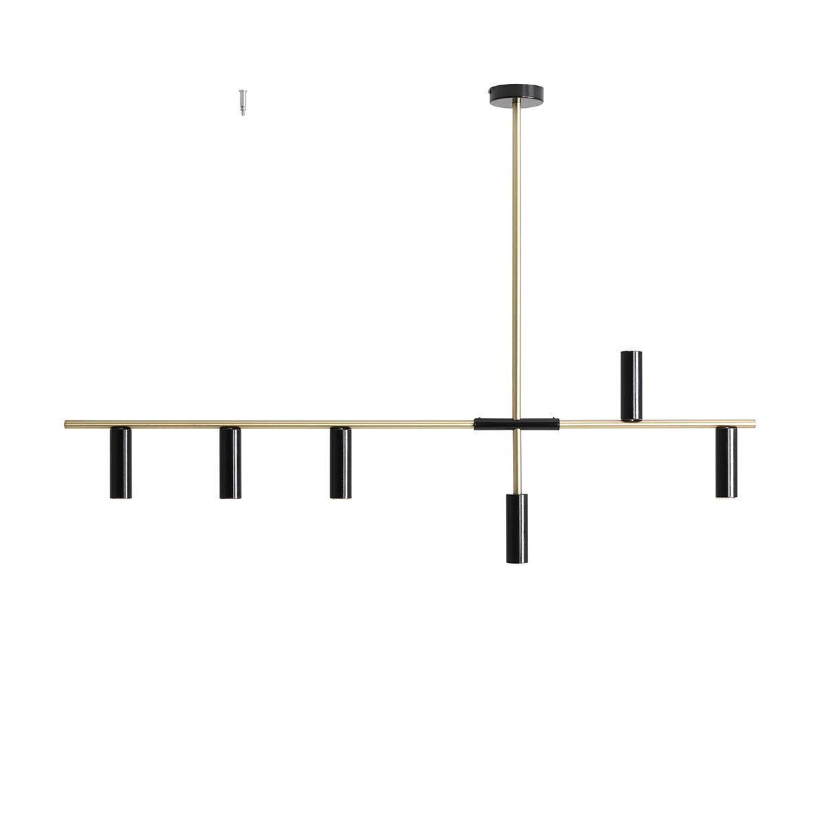 LAMPA WISZCA TREVO 6 BLACK BRASS