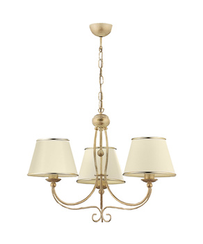 LAURA klasyczny żyrandol 3-ramienny ręcznie patynowany 0513