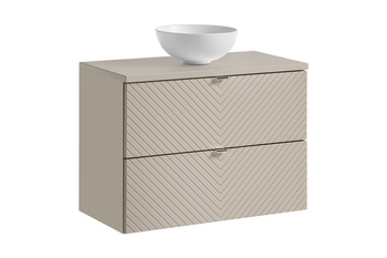 Zestaw mebli łazienkowych Viva Cashmere 80cm z blatem i umywalką nablatową Domi – set-vic b cashmere 80cm s un domi mw