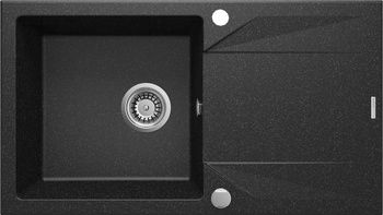 Klasyczny zlew kuchenny granitowy 78x44cm grafit EVORA ZQJ_2113