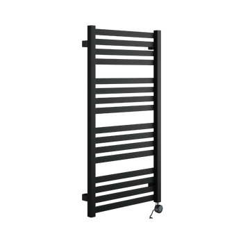 Horos grzejnik łazienkowy elektryczny 96x50 cm z grzałką elektryczną 400W, czarny soft