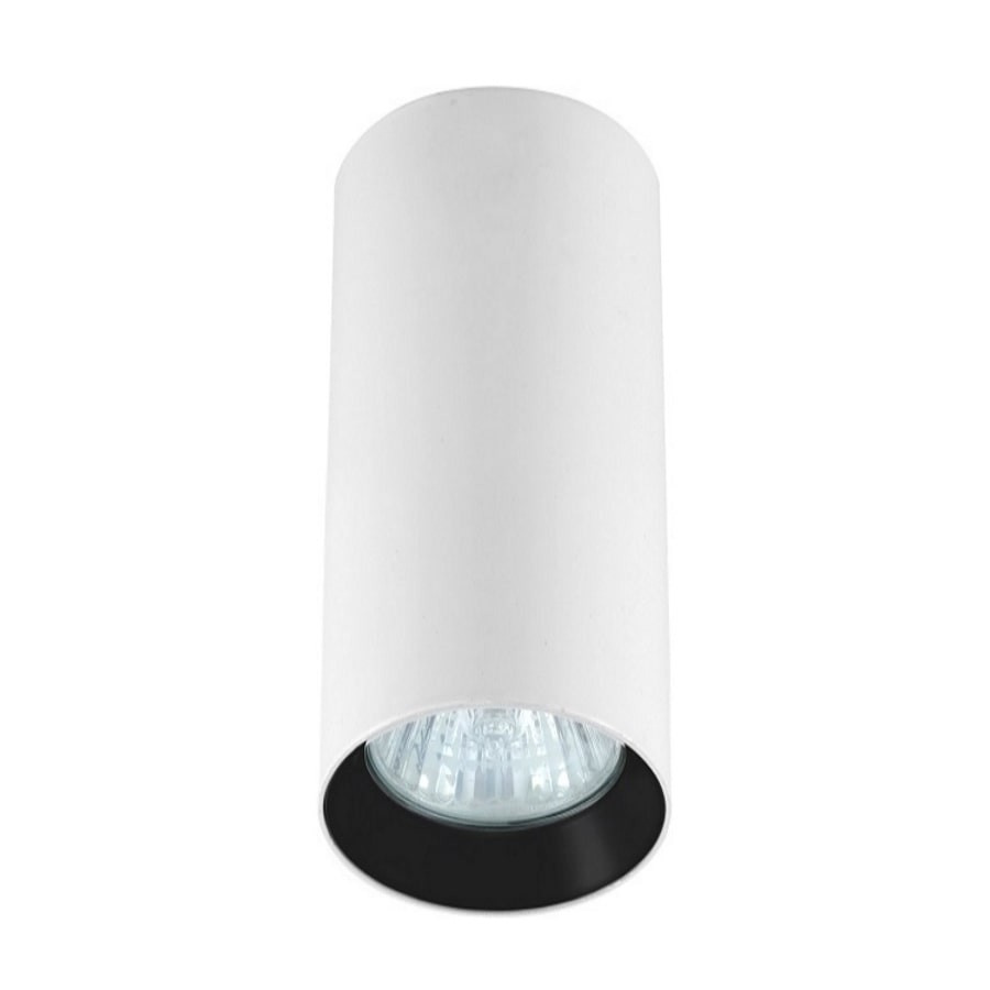 Tuba natynkowa Manacor 17 cm biało - czarne 1xGU10