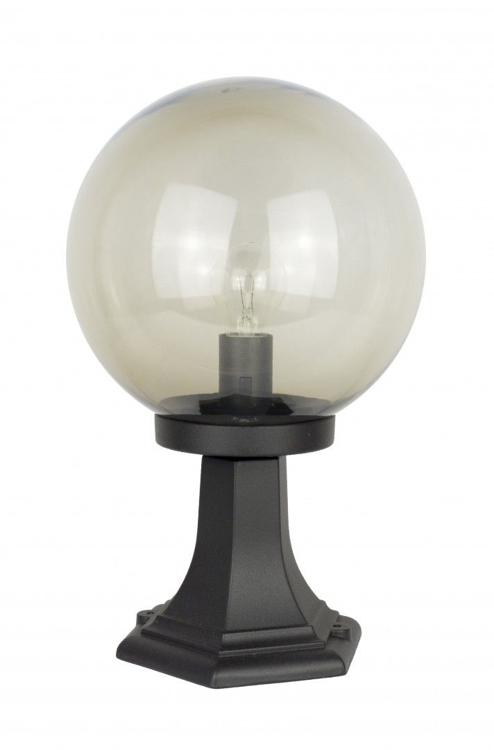 Zewntrzna lampa ogrodowa stojca 41cm kula przydymiony-czarny 4011/1/K 250 FU Su-Ma