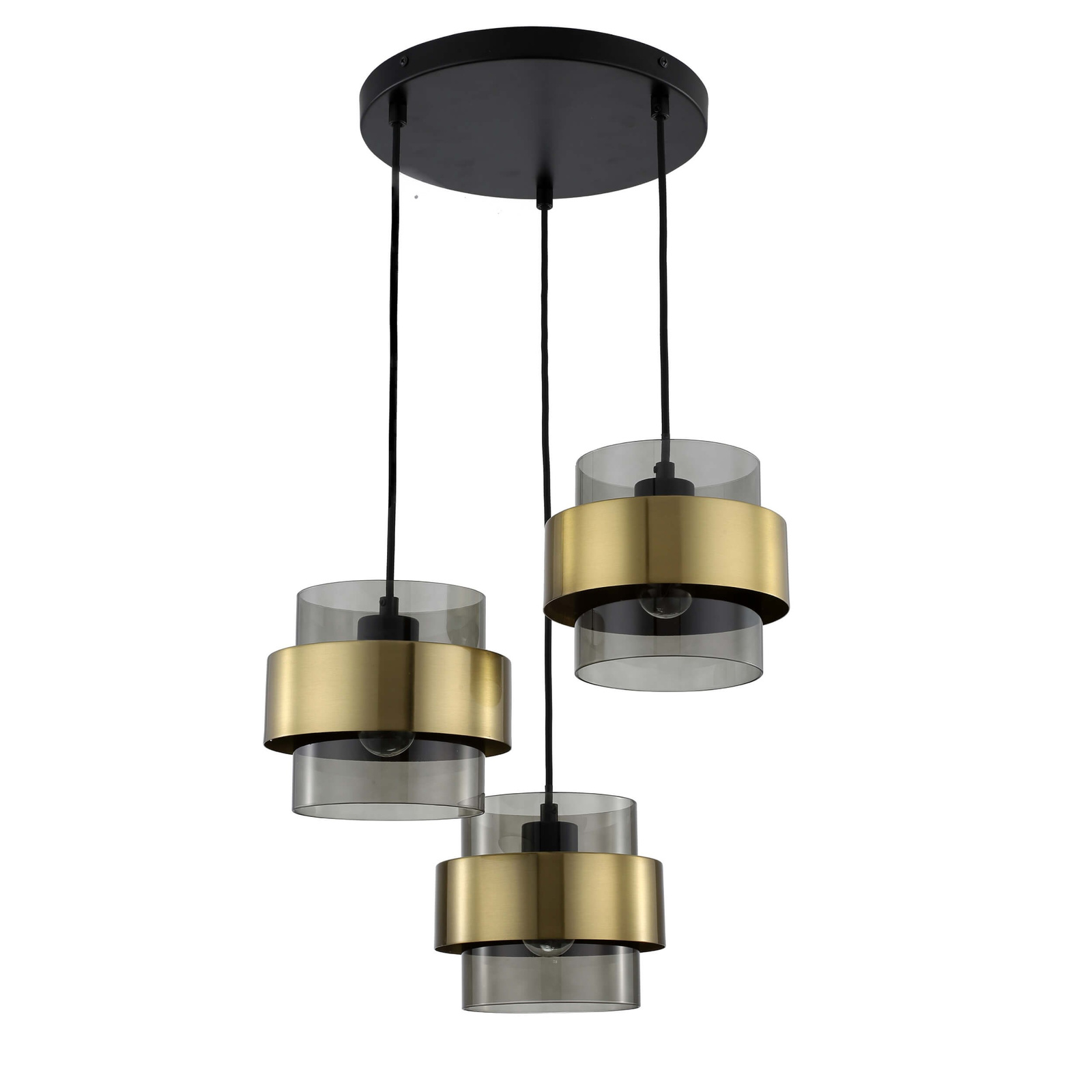 Lampa wisząca Miele dymna 3xE27