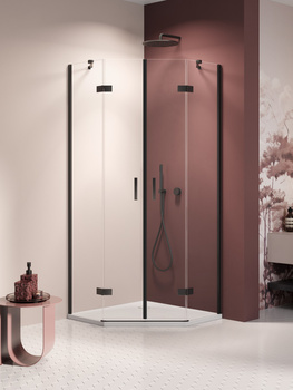 Kabina prysznicowa 100x80x200 Czarny 6 mm – NESTA BLACK K-3791 z powłoką Active Shield 2.0 | Matowe