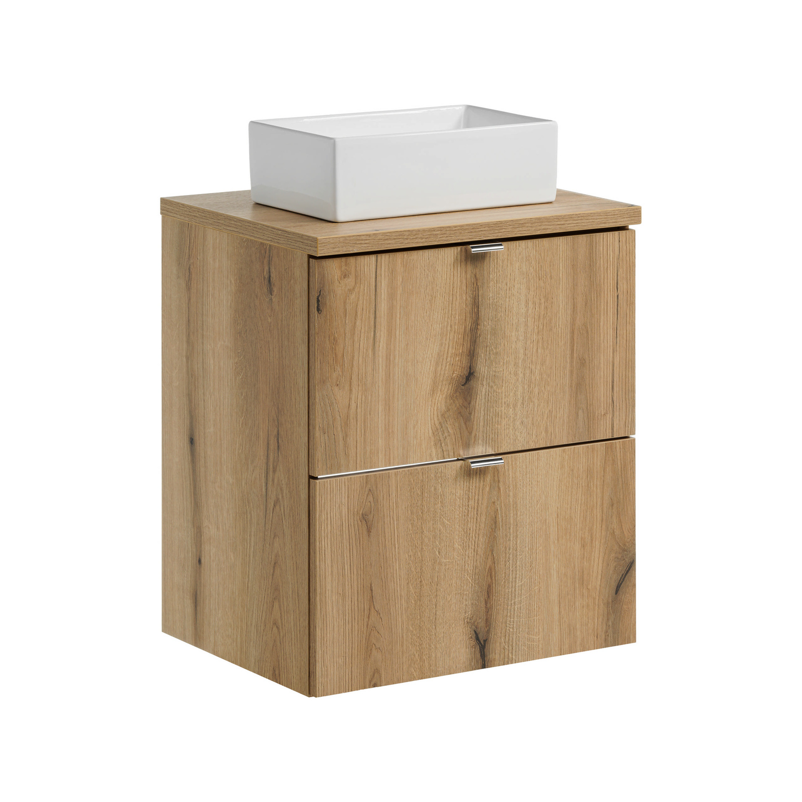 Zestaw meblowy 50cm z blatem i umywalką nablatową Gaja set-noa b oak 50cm s un gaja 35 sw