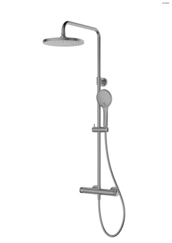 Oltens Vatten zestaw prysznicowy z baterią termostatyczną grafit 36505400