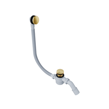 Moli syfon wannowy czyszczony od góry rozmiar do każdej wanny, złoty szczotkowany