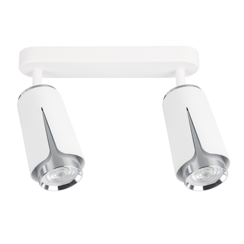 Flower Chrome Biały Spot 2xGU10