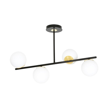 Lampa podsufitowa o kulistym designie 100cm 4x40W czarny/złoty 1022/4 FLOKI 4