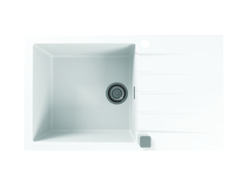 Zlewozmywak wpuszczany CADIT 40 biały 86 x 50 cm + syfon POP-UP 3 1/2 1132027