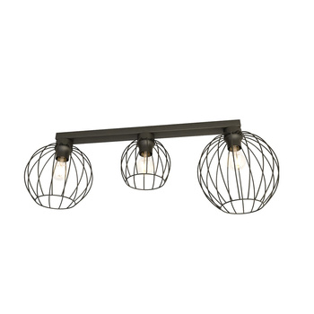 Lampa sufitowa druciana na listwie  Nest 3xE27 czarna EMIBIG 1371/3