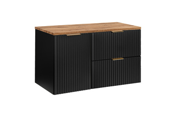 Zestaw mebli łazienkowych Adel Black 100cm z blatem – SET-ADB B WOTAN 100CM LB