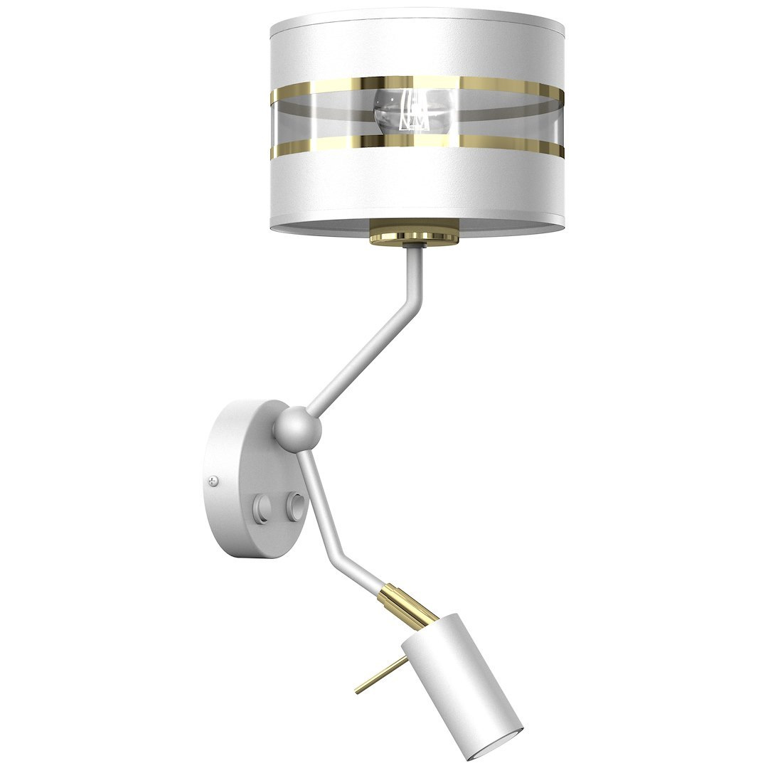 Kinkiet Ultimo 1xE27 1x mini GU10 Bia�y