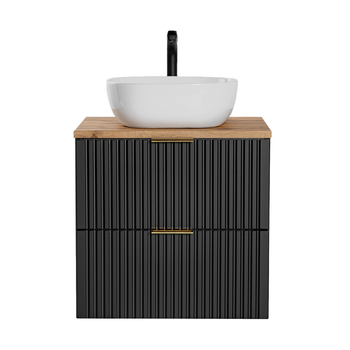 Zestaw mebli łazienkowych Adel Black 60cm z umywalką nablatową – SET - ADB B 60CM WOTAN UN. 6252
