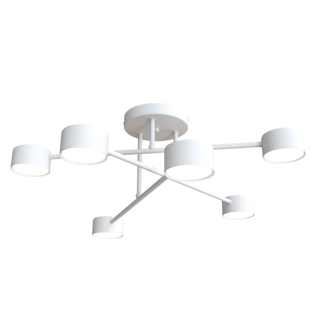 Lampa sufitowa nowoczesna Halo biała 6xGX53 EMIBIG 1356/6