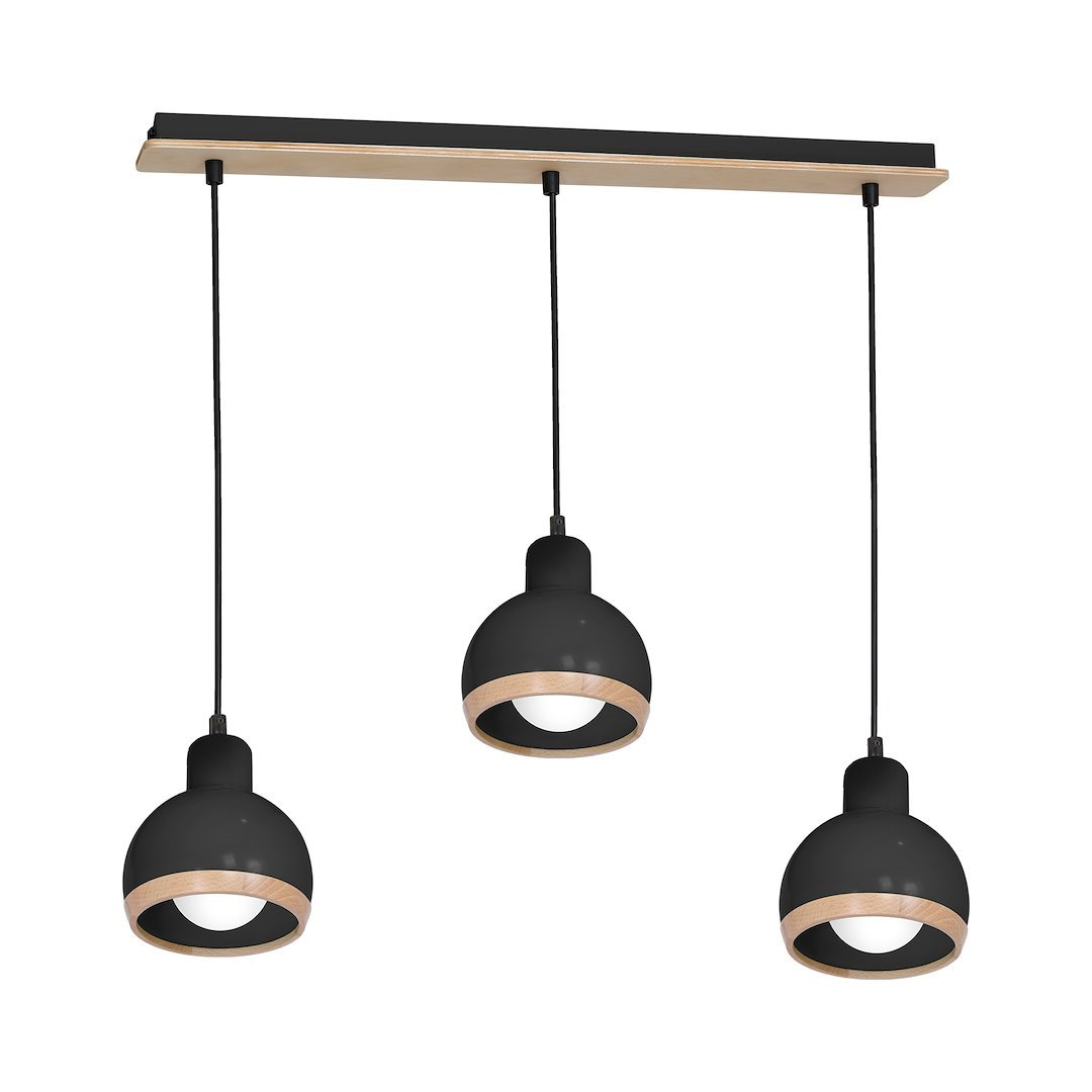 Lampa wiszca OVAL BLACK 3xE27