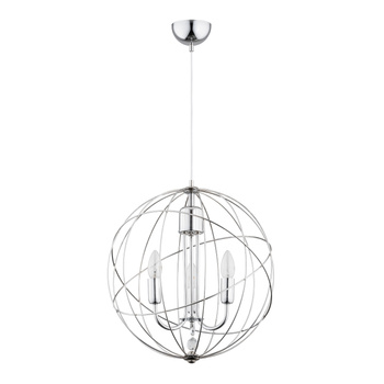 Lampa wisząca nowoczesna sfera chrom  Piko 3xE14