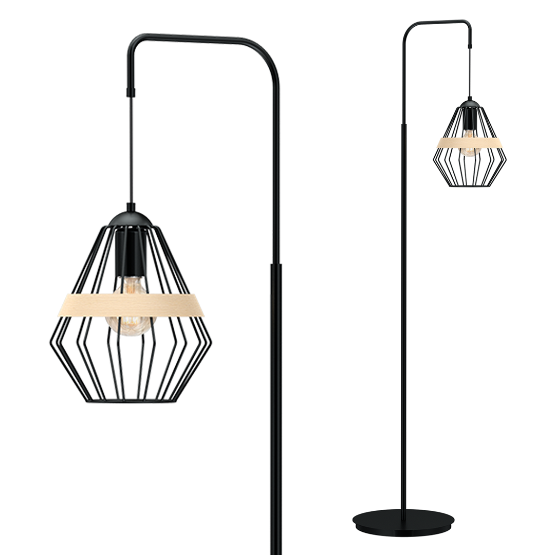 Lampa stojca CLIFF BLACK 1xE27