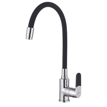 BATERIA ZLEWOZMYWAKOWA JOGA Z RUCHOMĄ WYLEWKĄ, KOLOR CZARN