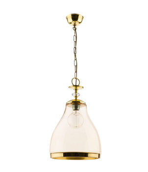 ISLA zwis mosiądz bursztynowy klosz 1-płomienny 1570