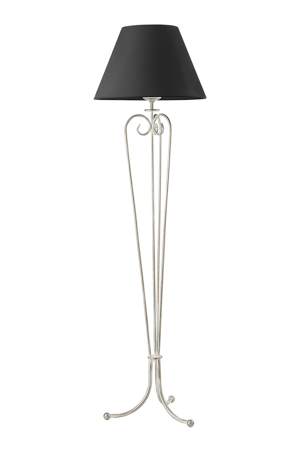 ARKADA klasyczna lampa podłogowa abażur czarny 1205