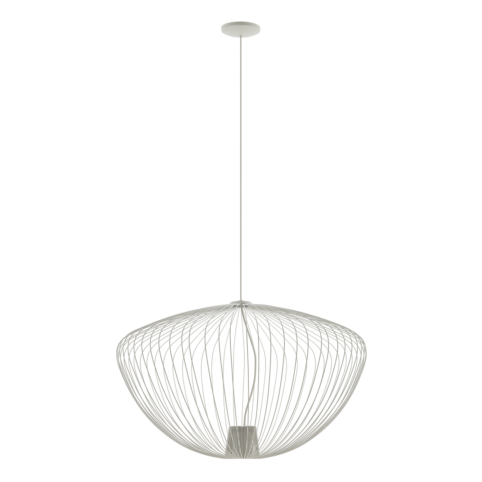 Lampa wisząca do sypialni naturalna pleciona szary GU10 11251