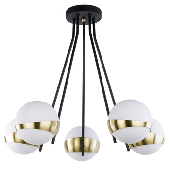 ELFA nowoczesny żyrandol 5-ramienny satynowany 1710