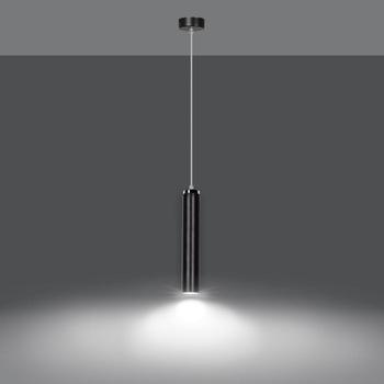 Designerska lampa SPOT tuba 30W GU10 8cm czarny 956/1 LUNA 1