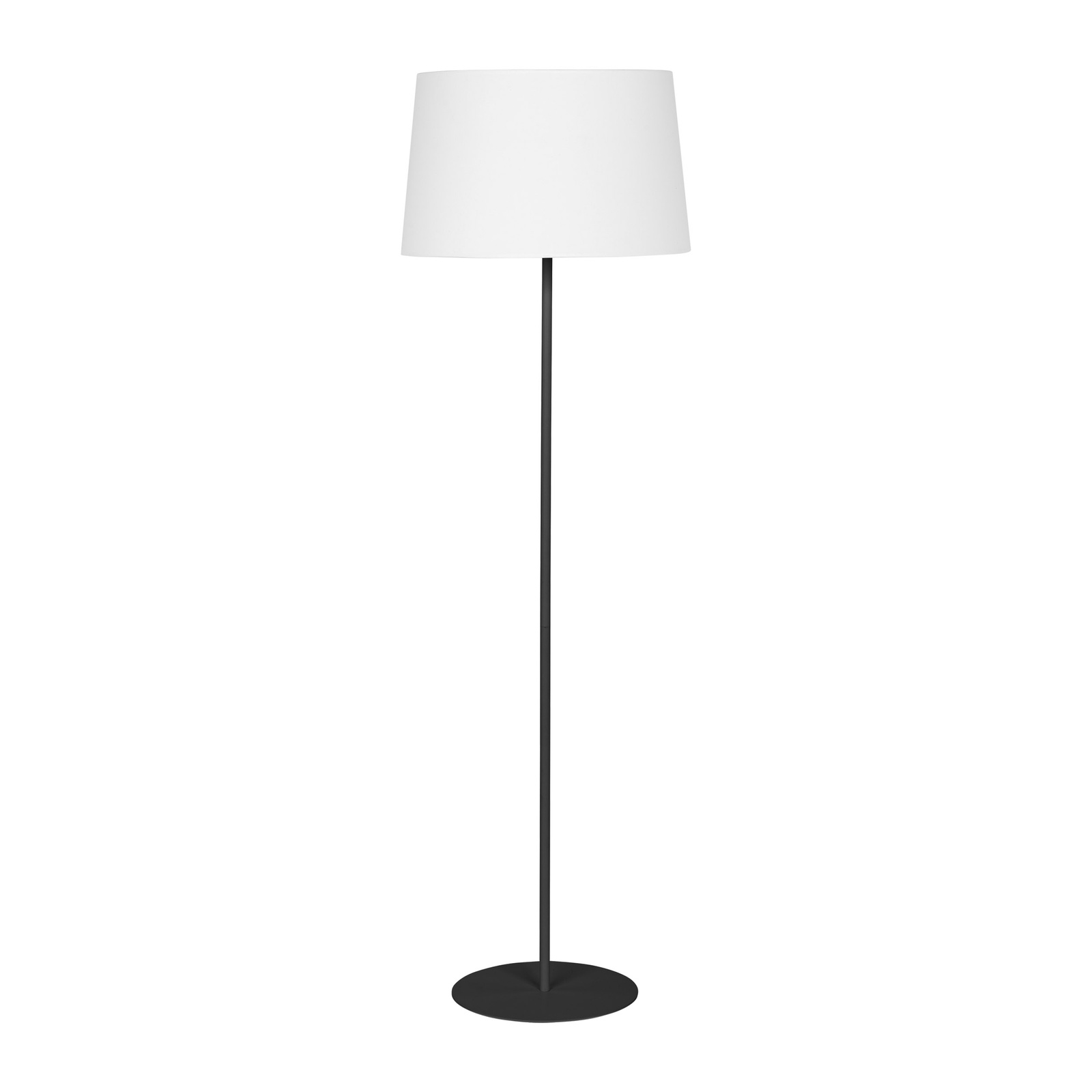 Podogowa lampa , stela metalowy+abaur tkanina MAJA BLACK/WHITE 5547