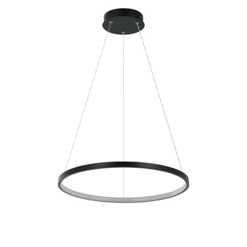 Lampa wisząca Ring 40 cm czarna LED CCT