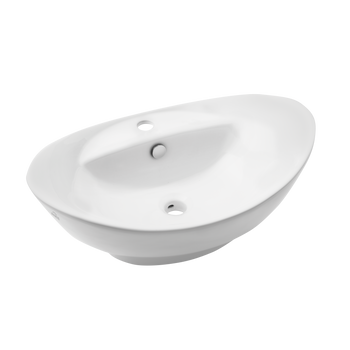 UMYWALKA NABLATOWA ESLA 60 CM OWALNA Z OTW NA BAT, Z PRZELEWEM