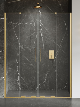 Drzwi wnękowe 160x200 Złoty 8 mm – SMART GOLD BRUSHED EXK-7522 z powłoką Active Shield 2.0 | Szczotkowanie