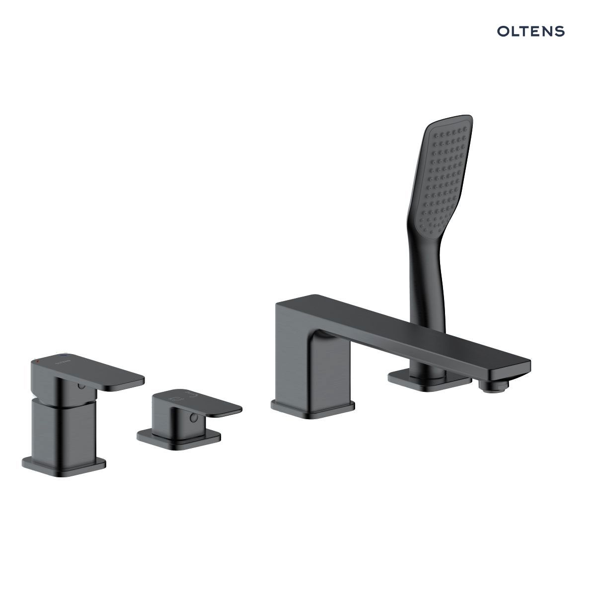 Oltens Hadsel bateria wannowo-prysznicowa nawannowa 4-otworowa grafit 34203400