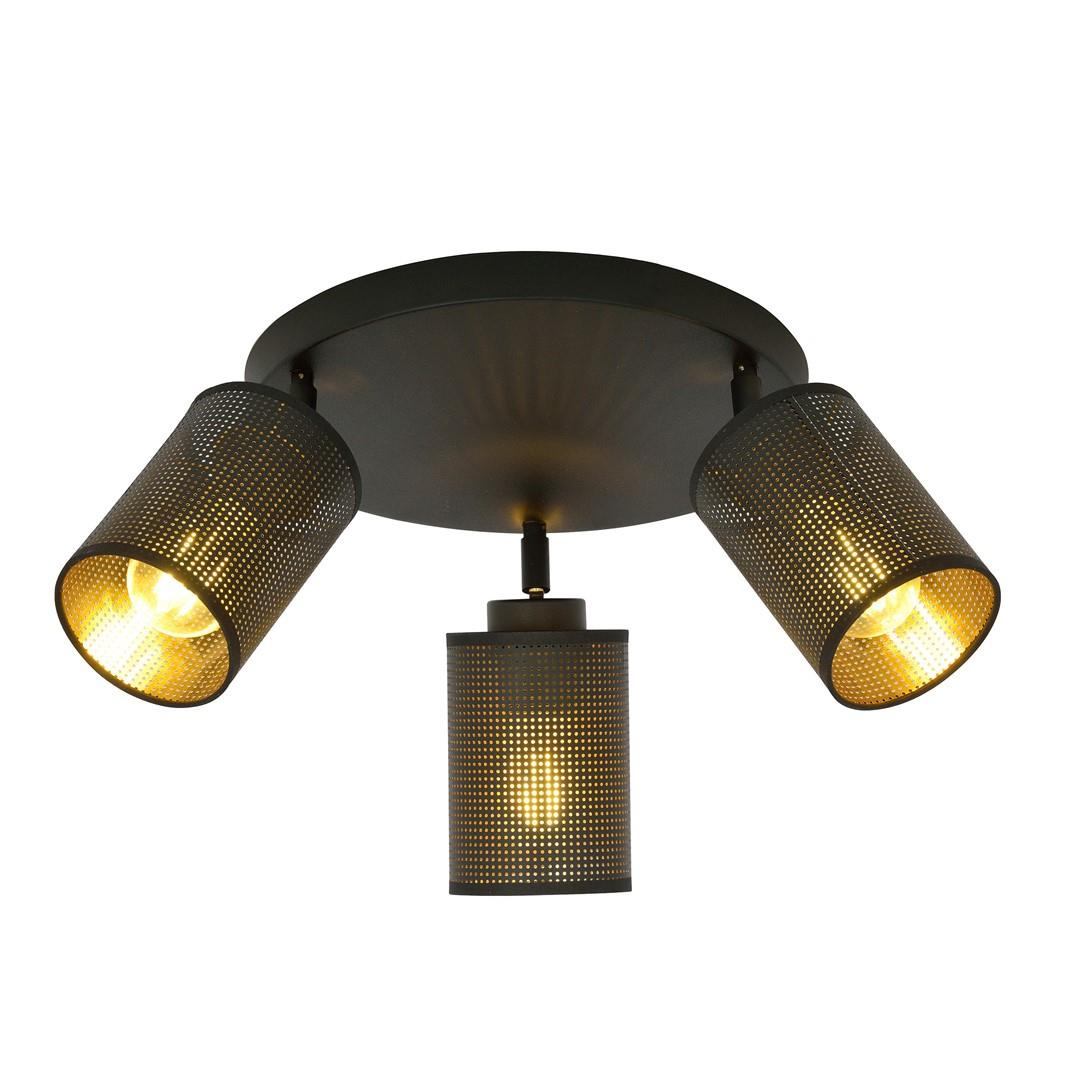 Sufitowa metalowa lampa 3-punktowa, czarna BRONX 1152/3PREM