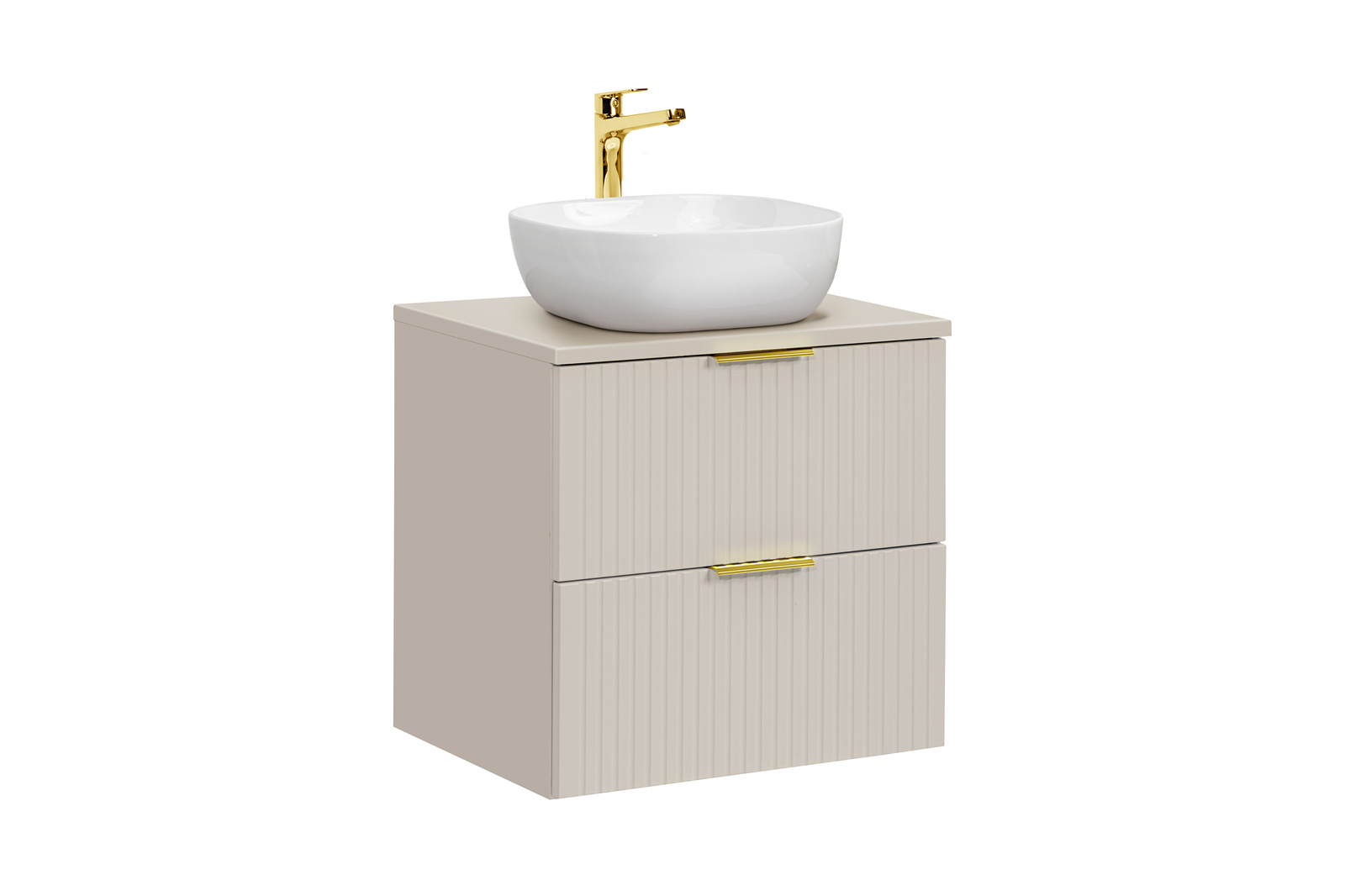 Zestaw meblowy 60cm z blatem i umywalką nablatową Smile set-adc b cashmere 60cm smile 40