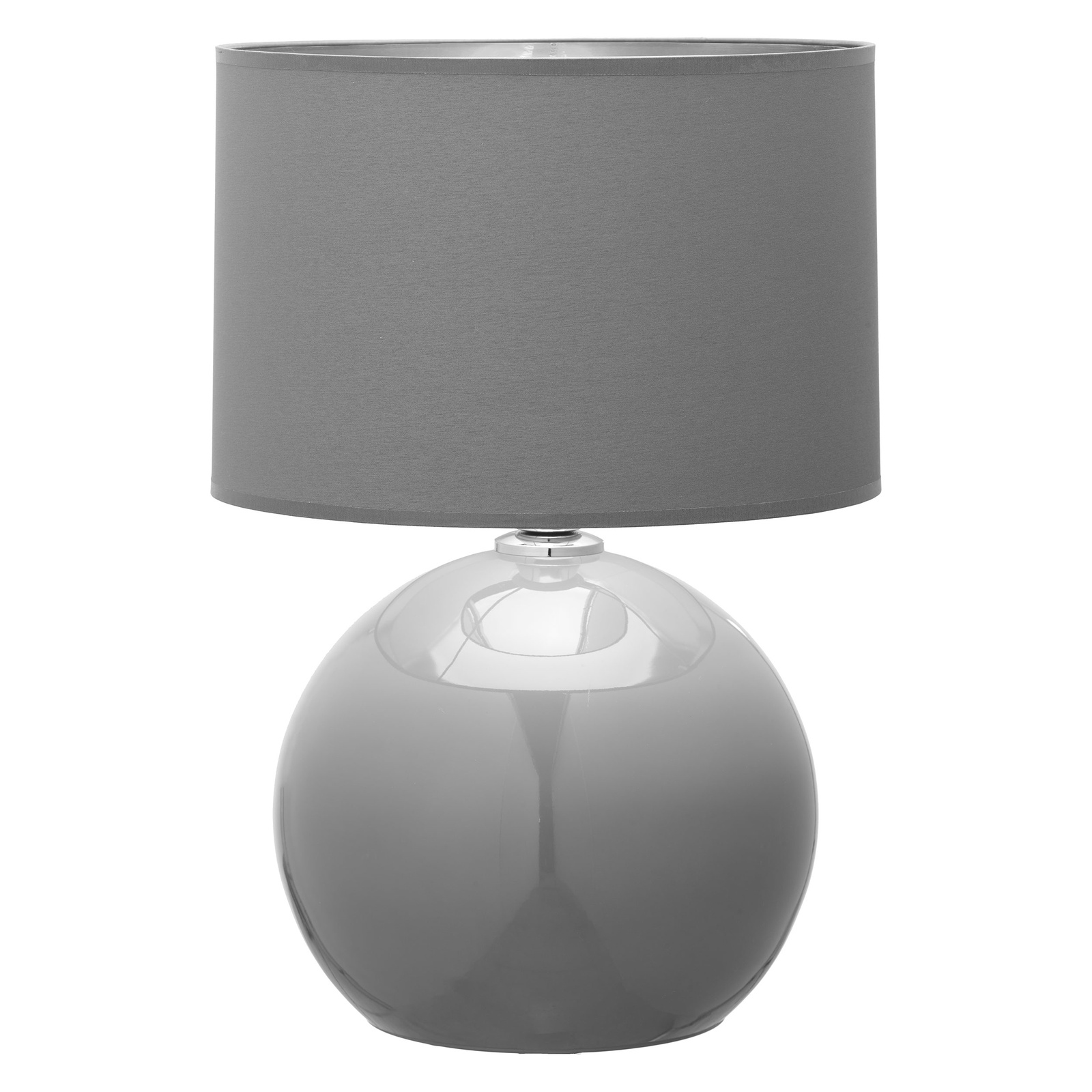 Klasyczna szaro-srebrna lampka stoowa do salonu 60W PALLA SMALL5089