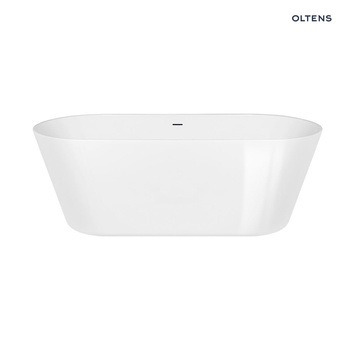 Wanna wolnostojąca Oltens Yrsa 160x75 cm owalna akrylowa biały połysk 12023000