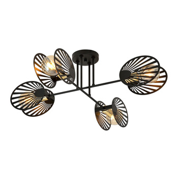 Elegancka lampa sufitowa z kloszami TALIA 4 BLACK 1181/4
