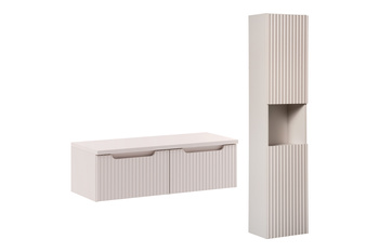 Zestaw meblowy 100cm z blatem i szafką wysoką set-noc b cashmere 100cm 1s hc