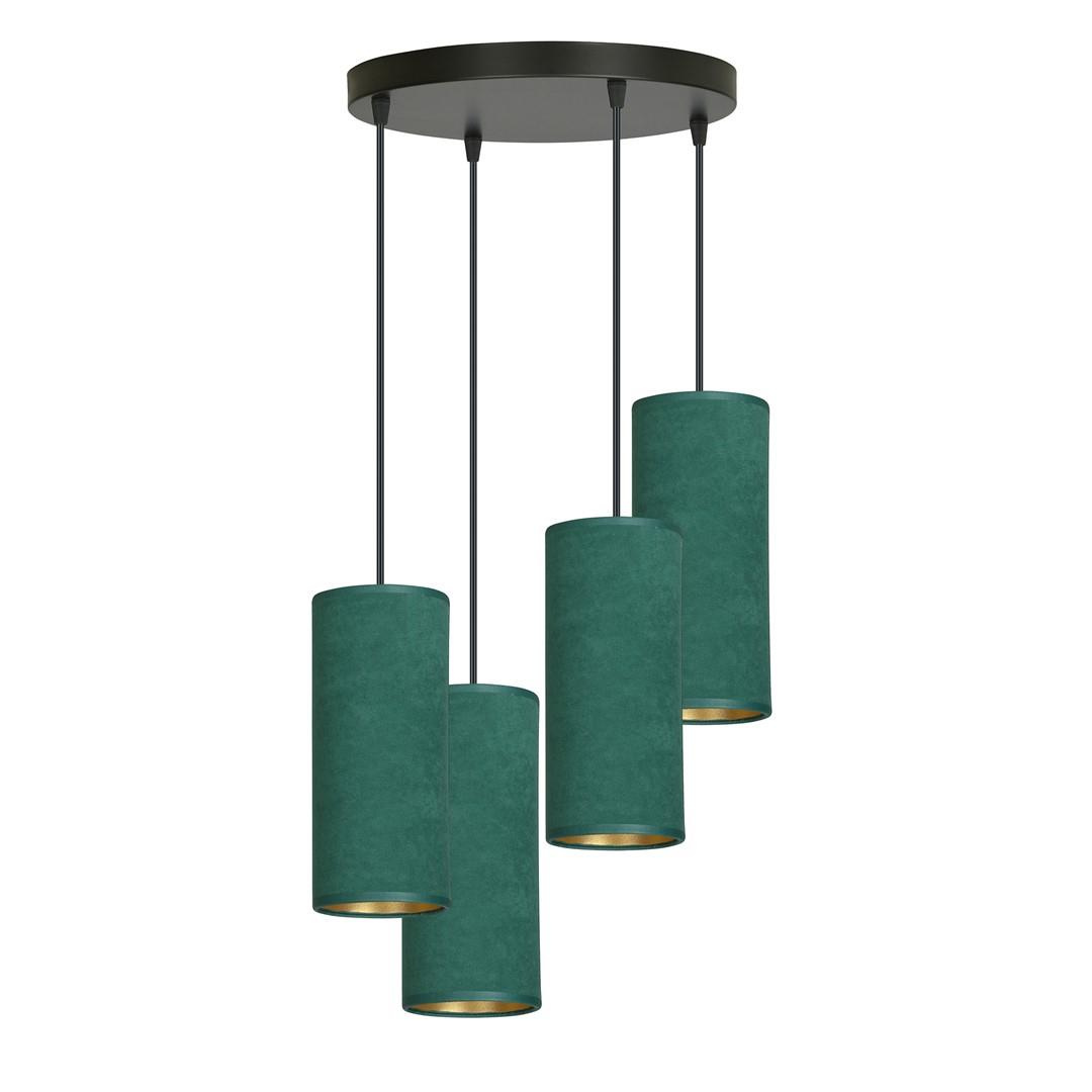 Elegancka lampa wiszca z abaurami 35cm zielony/zoty 1058/4PREM 4 PREMIUM