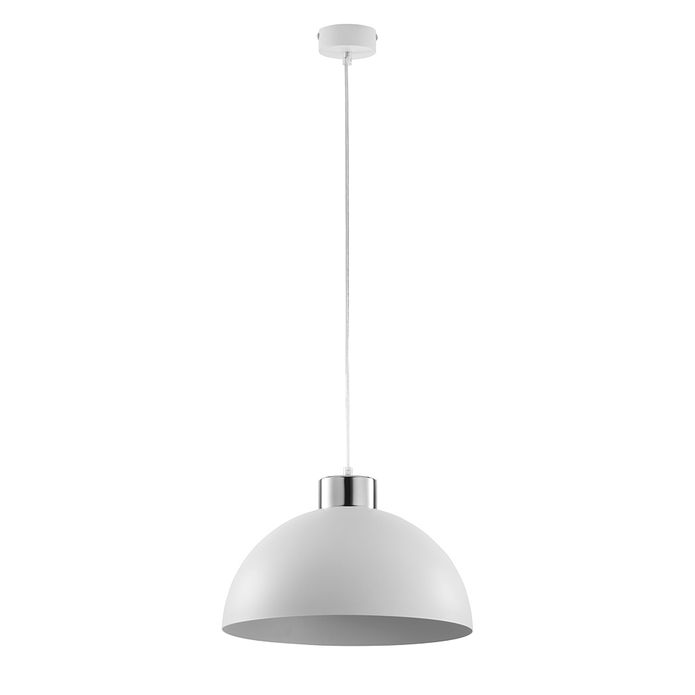 Lampa wiszca metalowa biaa TEDI 1xE27