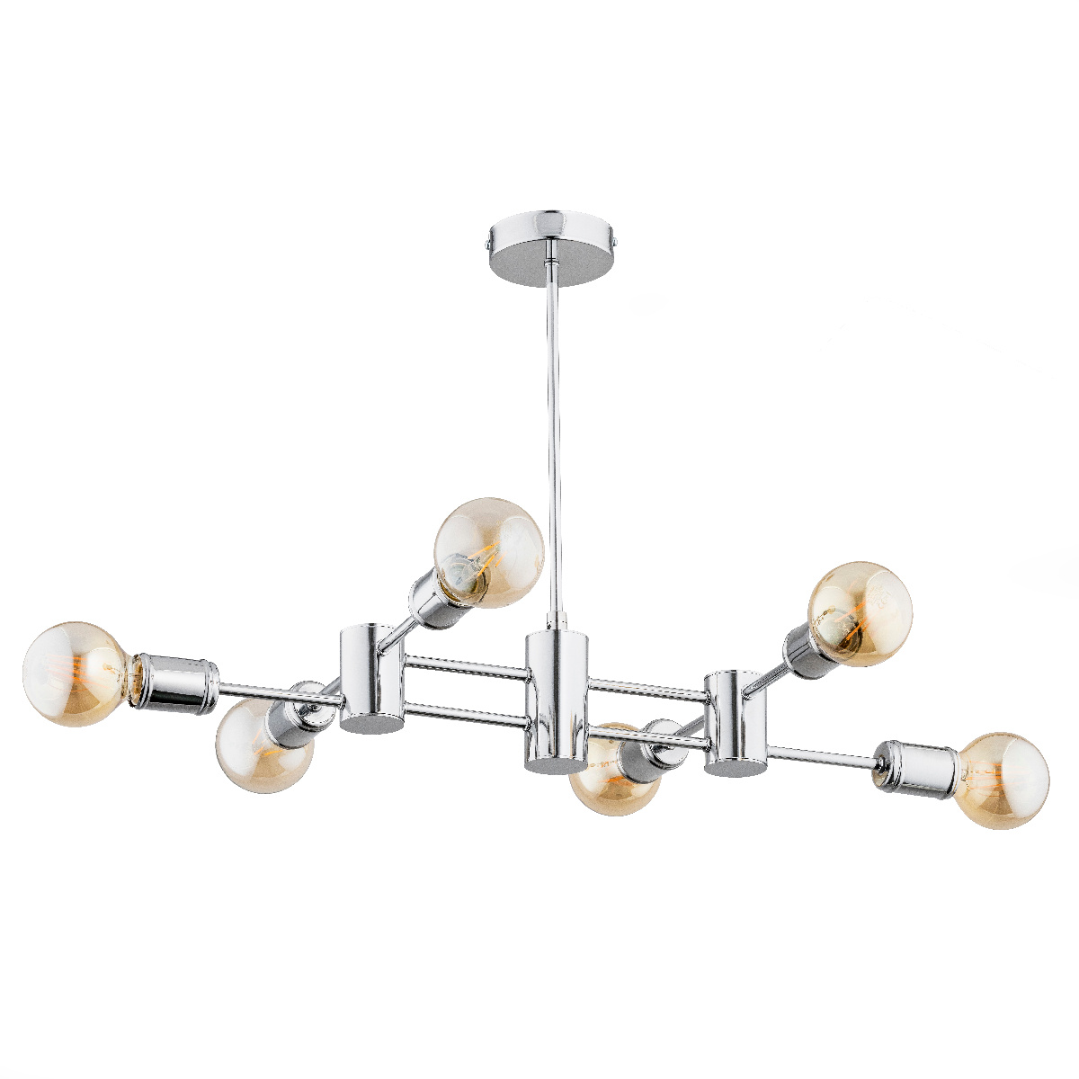 Lampa sufitowa nowoczesna chrom Sole 6xE27