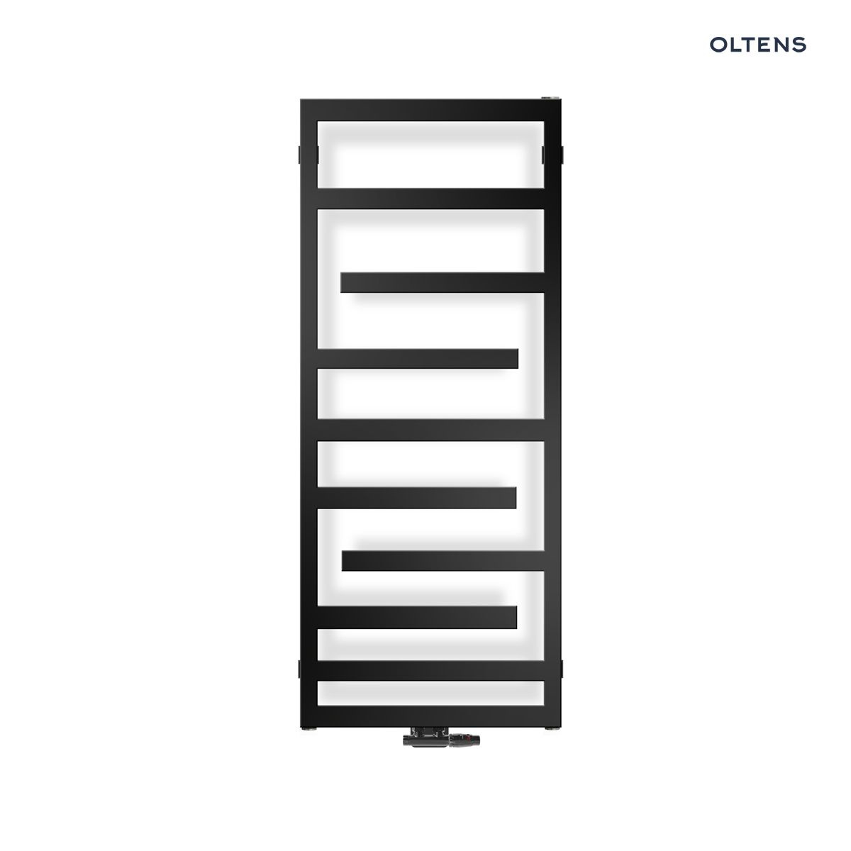 Oltens Flamma grzejnik �azienkowy 121x50 czarny mat 55015300