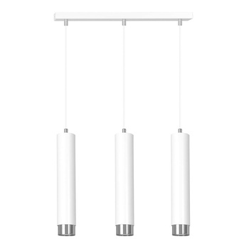 Lampy wiszące na listwie do kuchni biały/chrom tuby 3x30W 641/3 KIBO 3