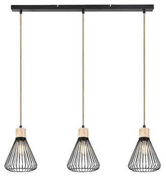 3149 Farfalle Lampa wisząca IP20 czarny E27 3x MAX 40