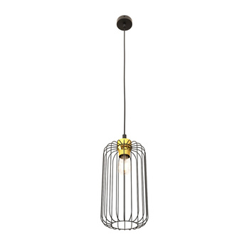 Lampa wisząca pojedyncza Vander czarna/złota EMIBIG 1364/1