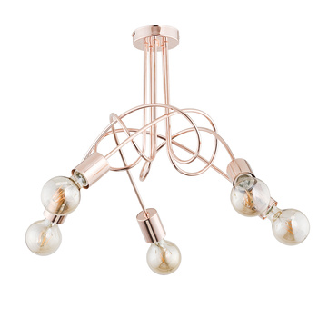 Żyrandol 5-punktowy TANGO COPPER 24325 ROSE GOLD